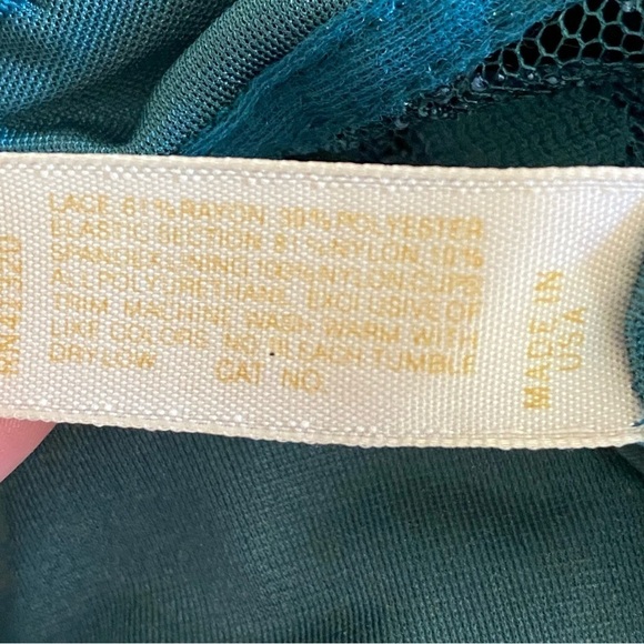 Victoria's Secret Vintage 80s Gold Label Green Lace French Cut Teddy Sz 36C - Picture 6 of 6